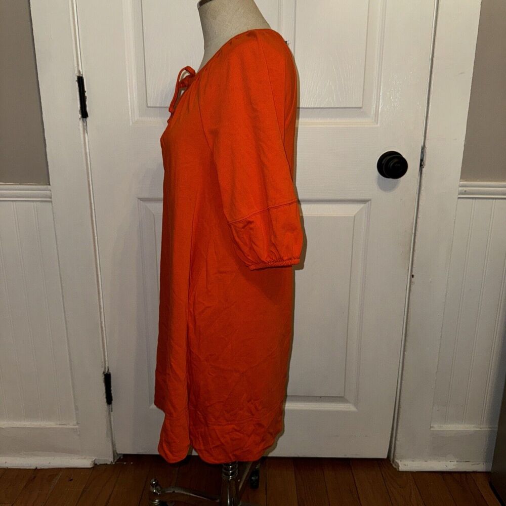 Anthropologie Dress Women’s Size XSP Orange Anais Peasant Boho Shift Puff Sleeve - Picture 5 of 8